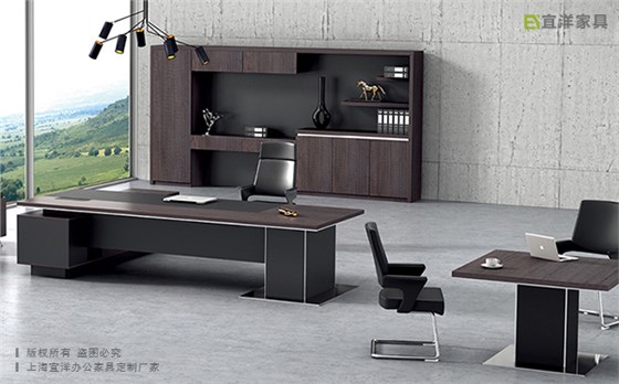 實木老板桌,杭州辦公家具,辦公班臺廠家定做