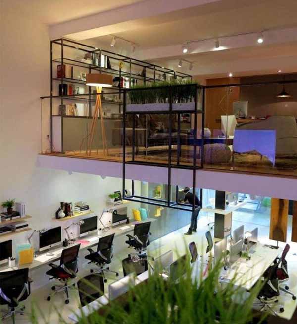 LOFT辦公空間,員工組合辦公桌