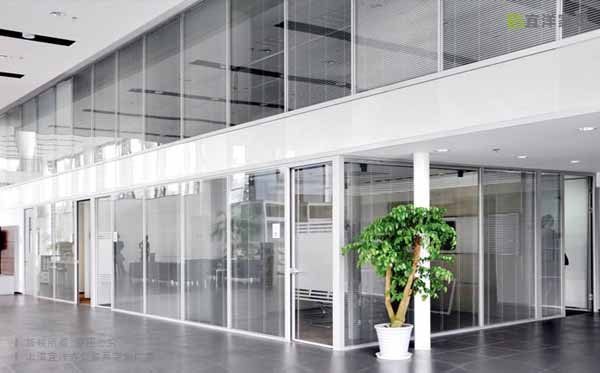 辦公室隔斷,雙玻璃百葉隔斷