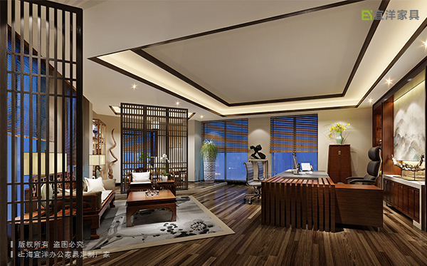 實木總裁辦公桌廠家直銷,班臺老板桌,太原辦公家具