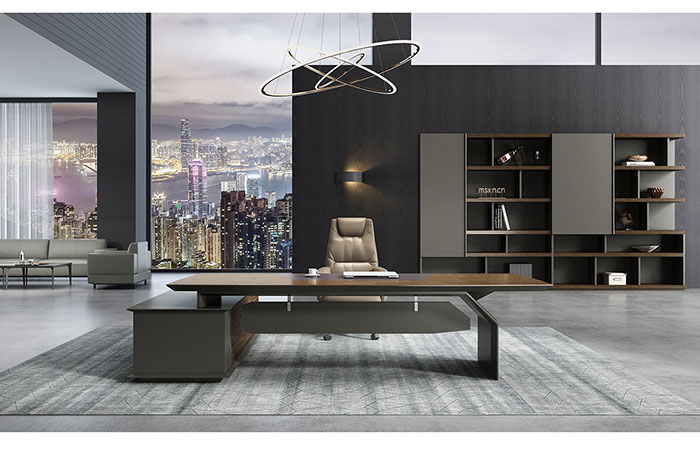 烤漆面板,實(shí)木辦公桌,辦公大班臺